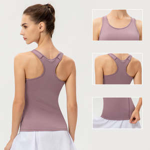 Camisetas sin mangas personalizadas de alta calidad para mujer, camiseta sin mangas de Yoga para entrenamiento de verano, camisetas sin mangas para mujer, camisetas sin mangas lisas para mujer - Product Image 5