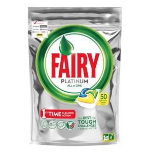 Pastillas para Lavavajillas Fairy Platinum Todo en Uno - 50 Lavados - Limpieza Potente y Resultados Brillantes - Product Image 5