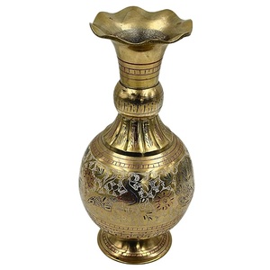 High Quality Brass <b>Vintage</b> Arabic Flower <b>Vase</b> Engraved With Polish Finished For Tabletop Home Decor And Table Decoration - Product Image 5