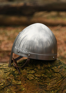 Casque Viking Nordique Entièrement en Métal avec Finition Antique pour la Décoration Intérieure, les Accessoires de Costume, les Présentations et les Expositions - Product Image 3