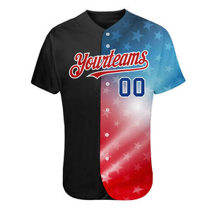 Maillot de sport de baseball et de softball multicolore entièrement personnalisable Galaxy Design imprimé numérique Service OEM avec boutons croisés - Product Image 2