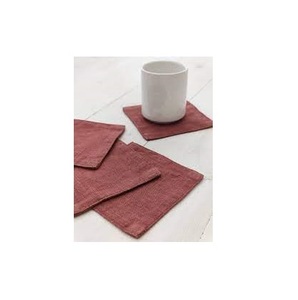 Posavasos de lino producto más vendido posavasos de lino hecho a mano último color para venta personalizada - Product Image 4