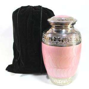 Urnes de crémation en laiton Antique et Port de pot de conteneur (pleine taille rose et doré) fabriquées en inde par Adiba Home Decor - Product Image 6