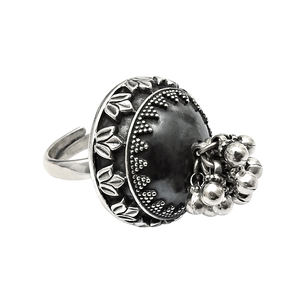 แหวนสวยงามสำหรับผู้หญิงเด็กผู้หญิงแหวน925เงินสเตอร์ลิงออกซิไดซ์แหวนปรับได้สำหรับเครื่องประดับของขวัญวันครบรอบแต่งงาน - Product Image 2