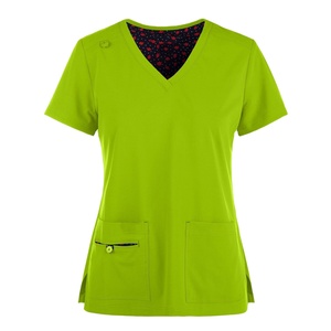 Performance Women <b>Scrub</b> Suits Quick Dry V-Neck Elastic Waist Straight Pant Logo Medical Hospital Wholesale Low Price <b>Scrub</b> <b>Set</b> - Product Image 1