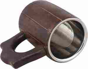 Wooden Moscow Mule <b>Mug</b> with <b>Tree</b> Design Metal and Ceramic Cups for Dining Table Decor Ceramic Cups Product Category - Product Image 3