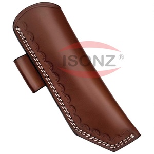 Gaine de couteau en cuir de grain supérieur pour étui de ceinture horizontale à droite pour couteaux à lame fixe étui personnalisable OEM - Product Image 1