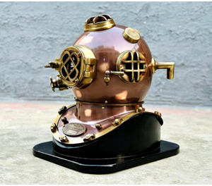 Casque de plongée de haute qualité, finition marron |   Casque de plongée |   Cadeau pour les Amateurs de Navigation |   Meilleure qualité de cadeau - Product Image 2