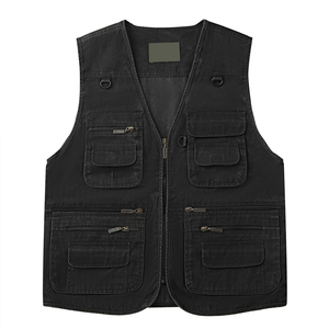 Tamaño ajustable para hombre al aire libre desgaste Cargo chaleco transpirable duradero Multi bolsillos Cargo chaleco para uso en viajes - Product Image 1