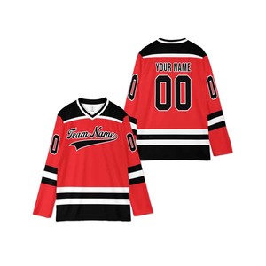 Diseño de logotipo personalizado Impresión por sublimación Ropa de hockey sobre hielo, Jersey de hockey, Camisetas de hockey - Product Image 6