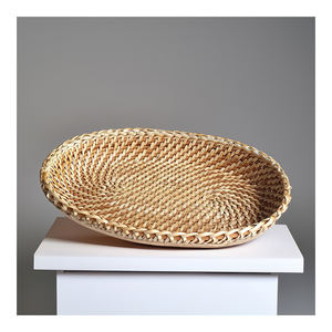 Precio DE FÁBRICA DE Vietnam, bandejas de bambú hechas a mano, bandeja para servir ecológica, ratán, Hotel, cafetería, bandeja ovalada SR2069, decorativa de lujo - Product Image 1