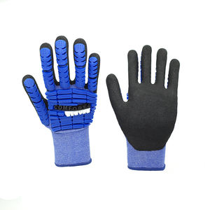 Guantes de Cuero Cómodos y Resistentes a Impactos con Muñequera Ajustable, Protección Antivibración y Antiestática - Product Image 1