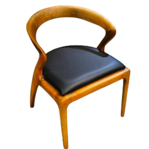 Chaises de bureau exécutives modernes et minimalistes, structure en teck, coussin en mousse moelleuse, hauteur réglable, atelier, chambre à coucher - Product Image 5