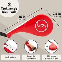 Cible de boxe portable Futaba durable en PU écologique avec couleur personnalisée 40x20cm pour tous les âges, entraînement de Taekwondo et de Kickboxing