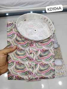 Kurta et pyjama en coton pur traditionnel indien avec broderie de sequins pour homme, en stock - Product Image 4