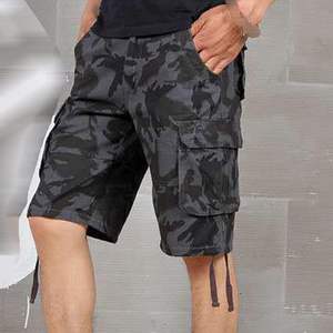 Short Cargo Camo décontracté pour homme Short multi-poches en coton sergé Coupe décontractée Short Cargo camouflage d'extérieur - Product Image 4