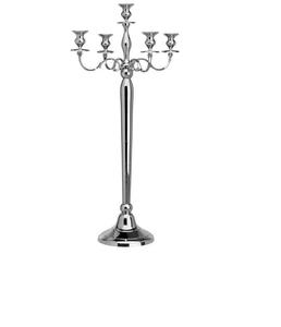 Candelabro Alto de Aluminio de 5 Brazos Dorado Hecho a Mano para Restaurantes, Salones de Banquetes y Uso Navideño - Product Image 1