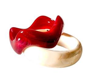 กำไลเรซิ่นทำมือ ปรับแต่งสี รูปแบบ ลวดลาย ทำด้วยมือ ทาสีด้วยมือ แฟชั่นอินเดีย แบบดั้งเดิม - Product Image 1