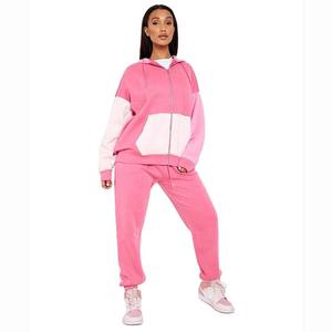 Fabricant Logo personnalisé Ensemble de vêtements de fitness 2 pièces pour femmes Hauts longs Jogging Sport Suit Sweat Track Suits Winter Solid - Product Image 4