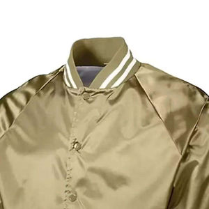 Veste légère en satin pour hommes Veste en satin imperméable, coupe-vent et respirante pour l'hiver avec col montant et design OEM Veste en satin pour hommes - Product Image 2