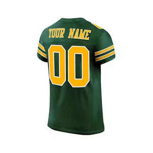 Wholesale Breathable Printed Plus Size American Football Jerseys with Short Sleeve Custom Colors & Sizes <b>Low</b> MOQ Team Sportswear - Product Image 3