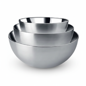 Ensemble de 3 bols à salade en acier inoxydable pour mélanger les nouilles instantanées, bol à fruits au prix de gros - Product Image 1