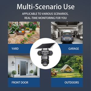 Caméra de Sécurité CCTV <span class=keywords><strong>V380</strong></span> Pro 3 Objectifs 1080P 6MP 4G et Wifi Solaire Vision Nocturne Extérieure PTZ Suivi Automatique Sans Fil IP66 - Product Image 2