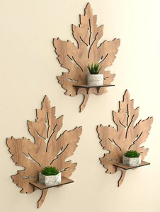 New Tree Leaves <b>Shelf</b> Wall Mounted Storage <b>Shelves</b> for Home Hotels Living Room Kitchen Bathroom Home Decor Accessories Wholesale - Product Image 4