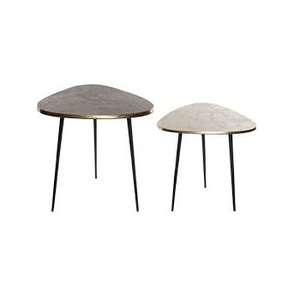 2025Best Quality Aluminium <b>Side</b> <b>Table</b> Latest Design <b>Set</b> of Two Wholesale Coffee <b>Table</b> for Drawing Room Decoration - Product Image 1