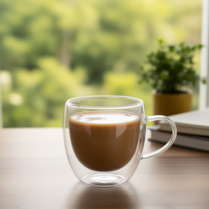 Mug isotherme à double paroi en verre borosilicate Bdt 150 ml, compatible lave-vaisselle - Product Image 3