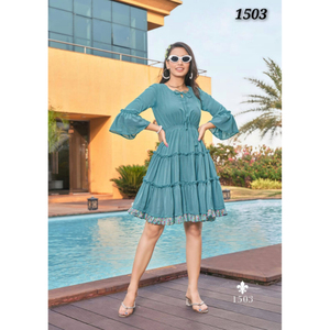 Nhà Sản Xuất Thời Trang Nữ Kurti Vải Lót In Họa Tiết Phong Cách Phương Tây Chất Lượng Cao Lạ Mắt Thiết Kế - Product Image 1