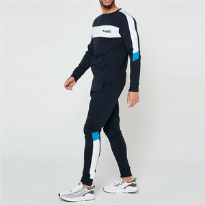 Twill Sports Men's Lightweight Breathable Knitted Polyester/Cotton Pullover <b>Sweat</b> Suits Custom High Quality Outerwear <b>Sets</b> - Product Image 3