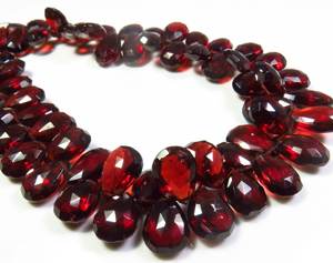 ลูกปัดโกเมนสีแดงแอฟริกันธรรมชาติขนาด10-12มม. ลูกแพร์โกเมนโมซัมบิกอัญมณีหลวมอัญมณี9 "สำหรับเครื่องประดับ - Product Image 4