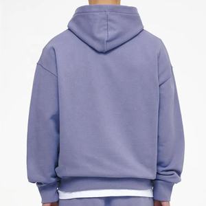 Sudadera con capucha y cremallera personalizada de algodón 100% de 360 gramos, extragrande, para hombre, estilo urbano grueso y holgado, con bolsillo, material transpirable para invierno. - Product Image 4