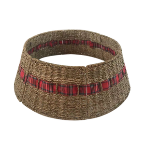 Support d'arbre de Noël en jonc de mer de ferme le plus vendu avec couvercle de base d'arbre de Noël de collier de ruban directement de l'usine du Vietnam - Product Image 1