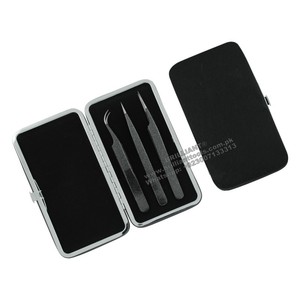 Pinzas para pestañas con logotipo personalizado con nuevas puntas de fibra Color rosa, abalorio de piruleta con corte de corazón, herramienta de belleza de acero inoxidable, extensión de pestañas - Product Image 6