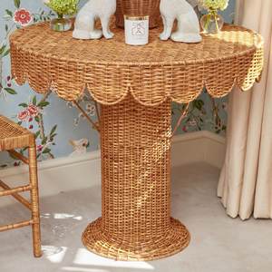 Fábrica al por mayor personalizado ratán redondo sofá mesa auxiliar arte moderno diseño muebles hogar sala de estar dormitorio mesita de noche - Product Image 4