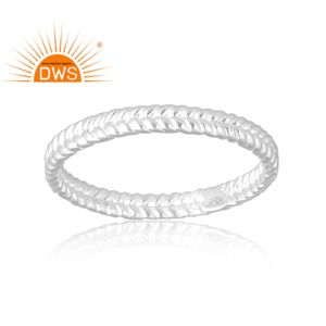 Anillo de banda de Plata de Ley 925 de diseño único para mujer, diseños personalizados, joyería para mujer, regalo para ella. - Product Image 1