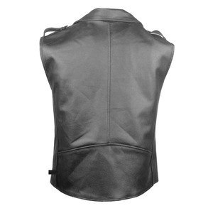 Traje de moto de invierno hecho a medida para hombre Chaleco de motorista de cuero genuino de alta calidad con bolsillos Estilo casual Nuevo y barato - Product Image 2