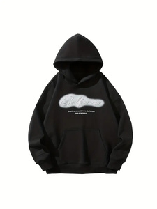 Sudadera con capucha de lana de gran tamaño para hombre, sudadera básica de algodón 100% con logotipo personalizado, ropa de invierno de alta calidad - Product Image 6