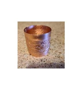 Anneau de serviette en cuivre martelé feuille de fleur design anneau de serviette en cuivre solide table décorer accessoires à vendre - Product Image 5