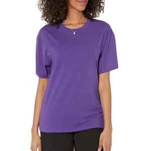 Camiseta de mujer transpirable antiarrugas de secado rápido de alta calidad 100% algodón colores personalizables y logotipo Primavera/Verano - Product Image 2