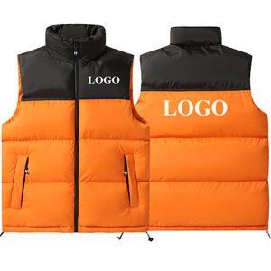 Gilet d'hiver léger imperméable respirant à fermeture éclair sur le devant en polyester personnalisé avec logo extérieur - Product Image 2