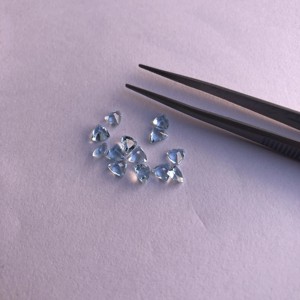 2mm 4mm Topaze Bleu Ciel Naturelle Facettes Trillion Pierres Précieuses Taillées Pierres Lâches pour Bijoux Réglage Collier Bracelet Pendentifs Boutique - Product Image 3