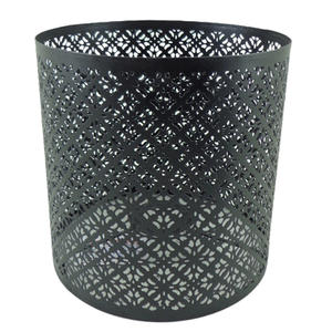 Classic Design Metal and <b>Glass</b> Lantern Silver Color Candle Jar for Living Room & Home Decor Handmade in Bulk - Product Image 3