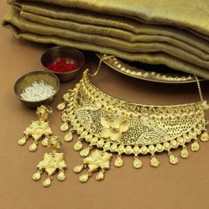 Wholesale 14K 18K 24K <b>Gold</b> Plated Forming Choker Necklaces, Traditional Design <b>Jewelry</b> Set, Brass <b>Gold</b> <b>Filled</b> Fashion Necklaces. - Product Image 1