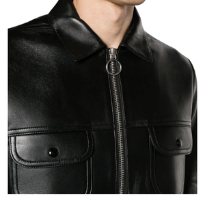 Chaqueta de Invierno de Piel de Oveja Genuina Original para Hombre, Cuello Alto, Logotipo Frontal, Impermeable, Resistente al Viento, Último Diseño, OEM, Alta Calidad, Personalizada - Product Image 3