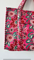 Sac fourre-tout matelassé en coton motif arc-en-ciel, grand format, à fermeture ouverte, élégant, motif uni, fait main, pour femme, toutes saisons