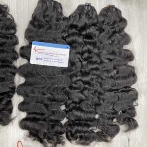 GRANDE VENTE 2025 Raw Vietnamien Extension de Cheveux Humains Naturel Droite et Ondulé Naturel Noir Couleur Trame Cheveux - Product Image 1