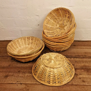 Mini bandeja de bambú tejida-Soporte de alimentos ecológico-Artesanía vietnamita VIET FARGIMEX - Product Image 5